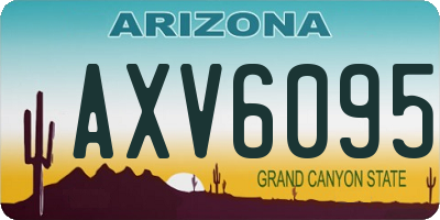 AZ license plate AXV6095