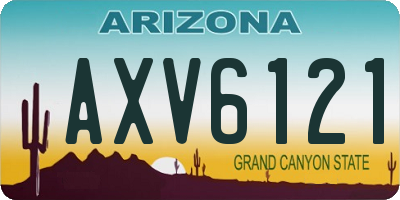 AZ license plate AXV6121