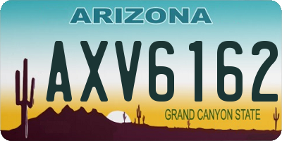 AZ license plate AXV6162