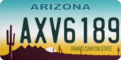 AZ license plate AXV6189