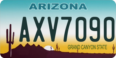 AZ license plate AXV7090