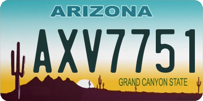 AZ license plate AXV7751