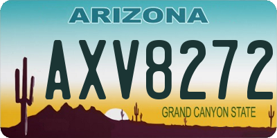 AZ license plate AXV8272