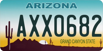 AZ license plate AXX0682