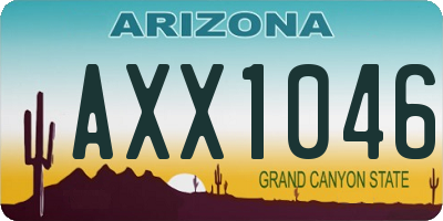 AZ license plate AXX1046