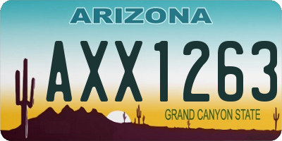 AZ license plate AXX1263