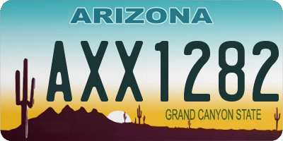 AZ license plate AXX1282