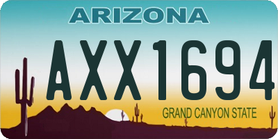 AZ license plate AXX1694