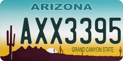 AZ license plate AXX3395