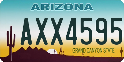 AZ license plate AXX4595