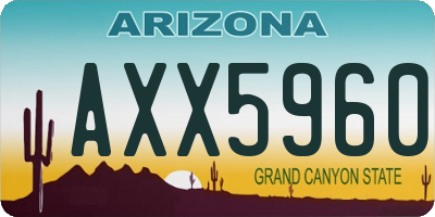 AZ license plate AXX5960