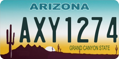 AZ license plate AXY1274