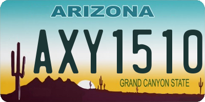 AZ license plate AXY1510