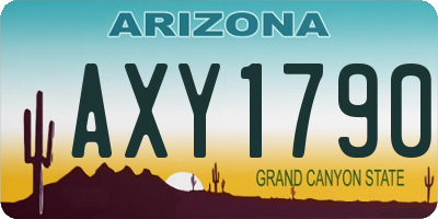 AZ license plate AXY1790