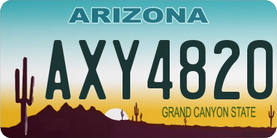 AZ license plate AXY4820