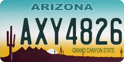 AZ license plate AXY4826