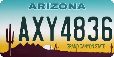 AZ license plate AXY4836