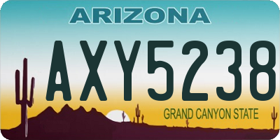 AZ license plate AXY5238