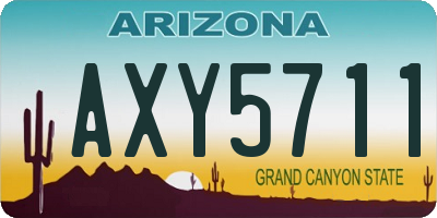 AZ license plate AXY5711