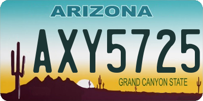AZ license plate AXY5725