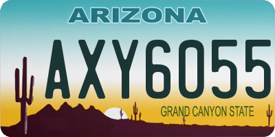 AZ license plate AXY6055