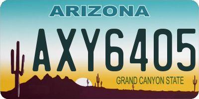 AZ license plate AXY6405