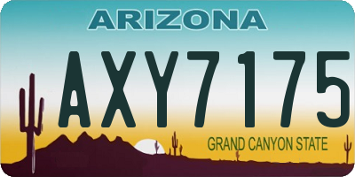 AZ license plate AXY7175
