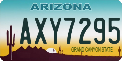 AZ license plate AXY7295