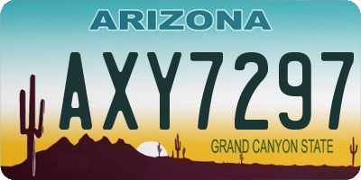 AZ license plate AXY7297