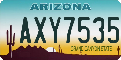 AZ license plate AXY7535