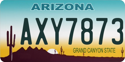 AZ license plate AXY7873
