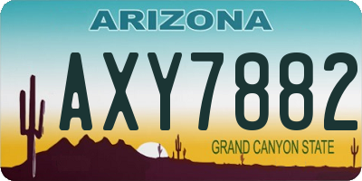 AZ license plate AXY7882
