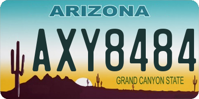 AZ license plate AXY8484