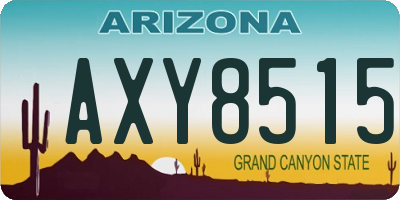 AZ license plate AXY8515