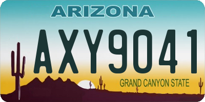AZ license plate AXY9041