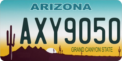 AZ license plate AXY9050