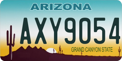 AZ license plate AXY9054