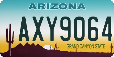 AZ license plate AXY9064