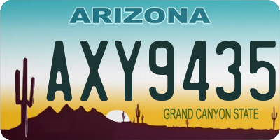 AZ license plate AXY9435