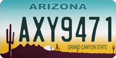 AZ license plate AXY9471