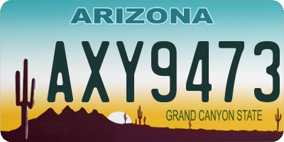 AZ license plate AXY9473