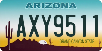 AZ license plate AXY9511