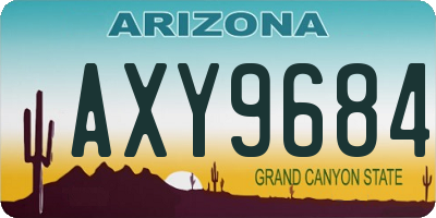 AZ license plate AXY9684