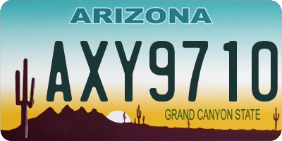 AZ license plate AXY9710