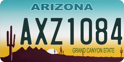AZ license plate AXZ1084