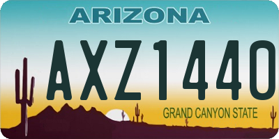 AZ license plate AXZ1440