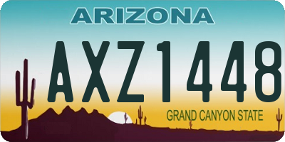 AZ license plate AXZ1448