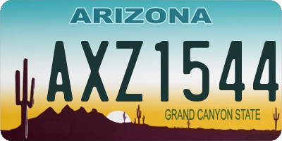 AZ license plate AXZ1544