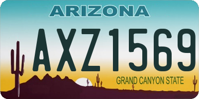 AZ license plate AXZ1569