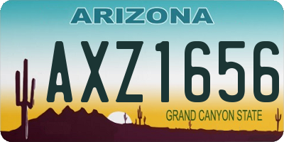 AZ license plate AXZ1656